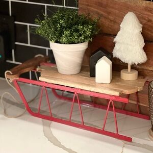 Red Decorative Vintage Sleigh